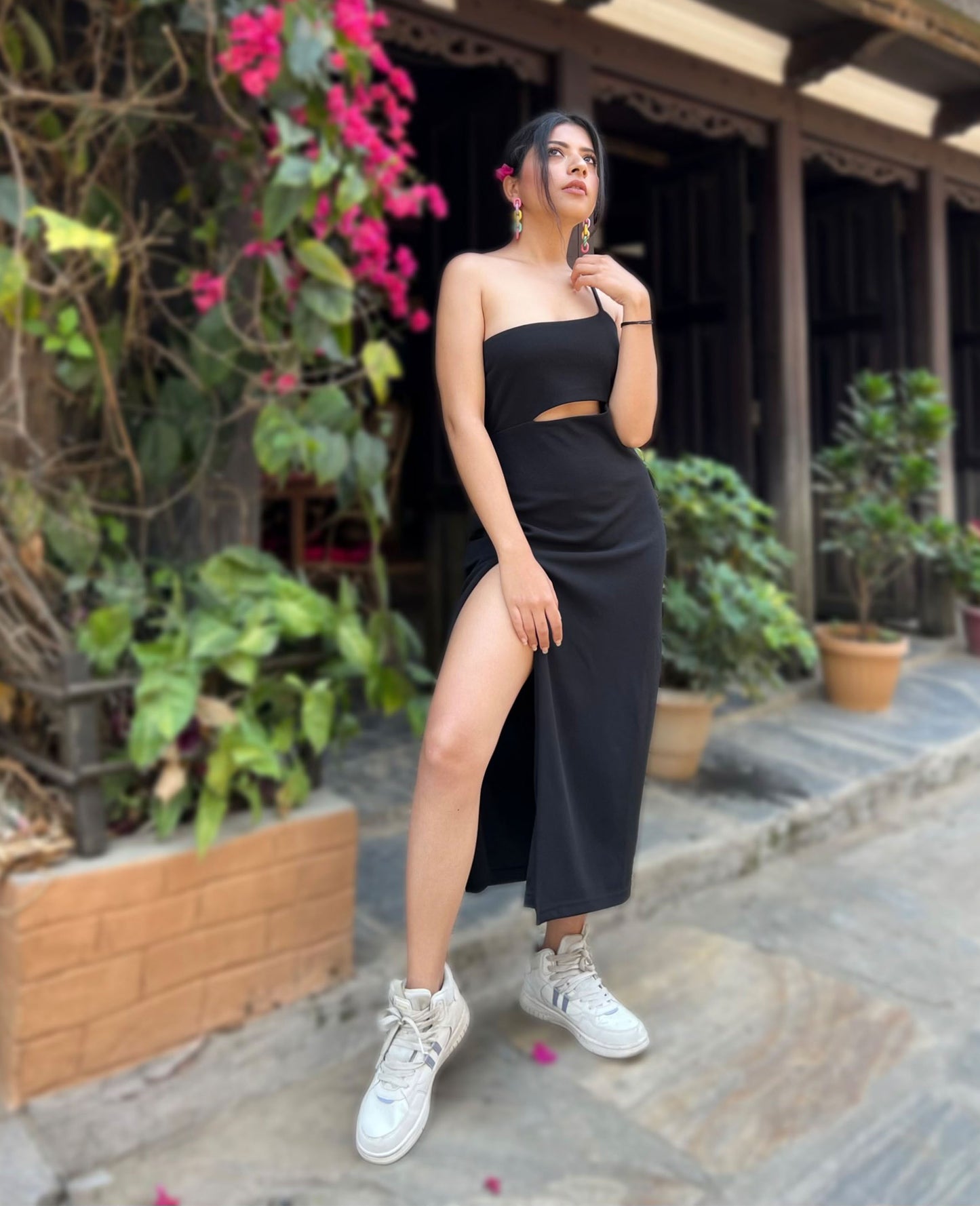Cut Out Midi Dress